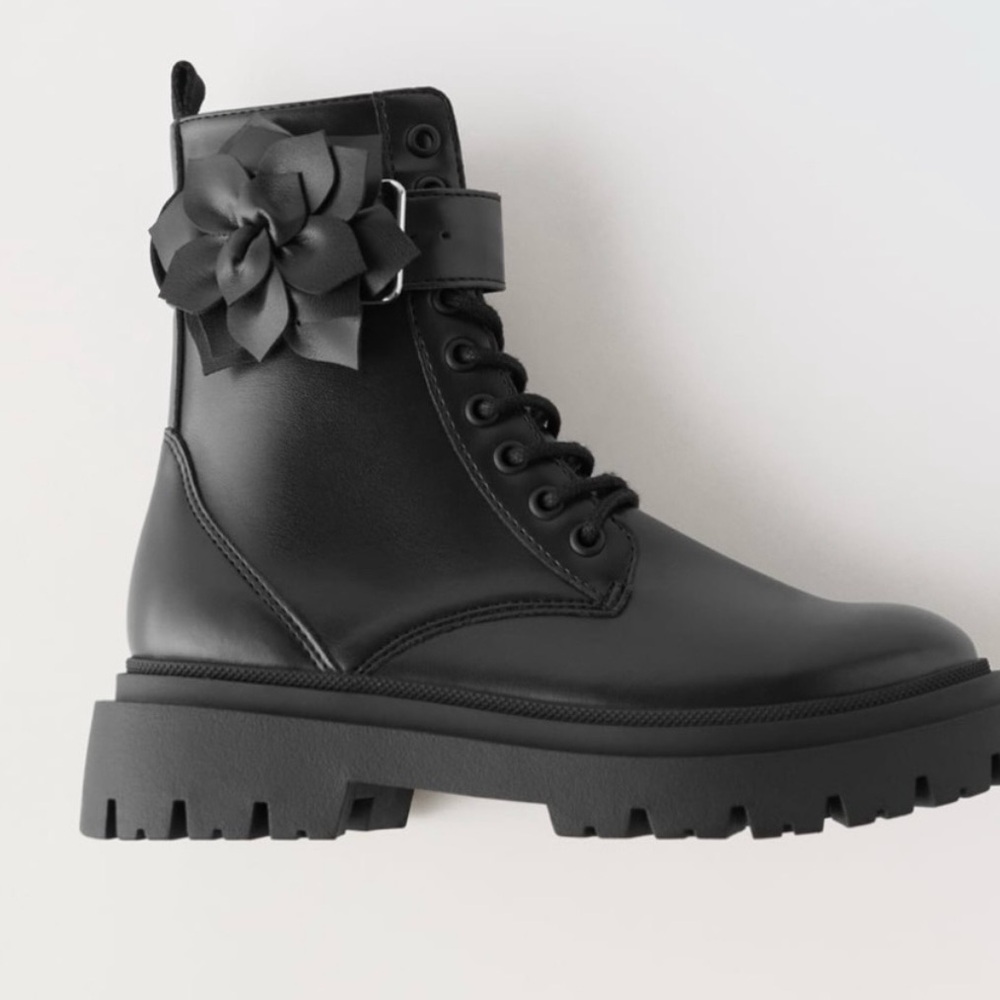 Floral Combat boot